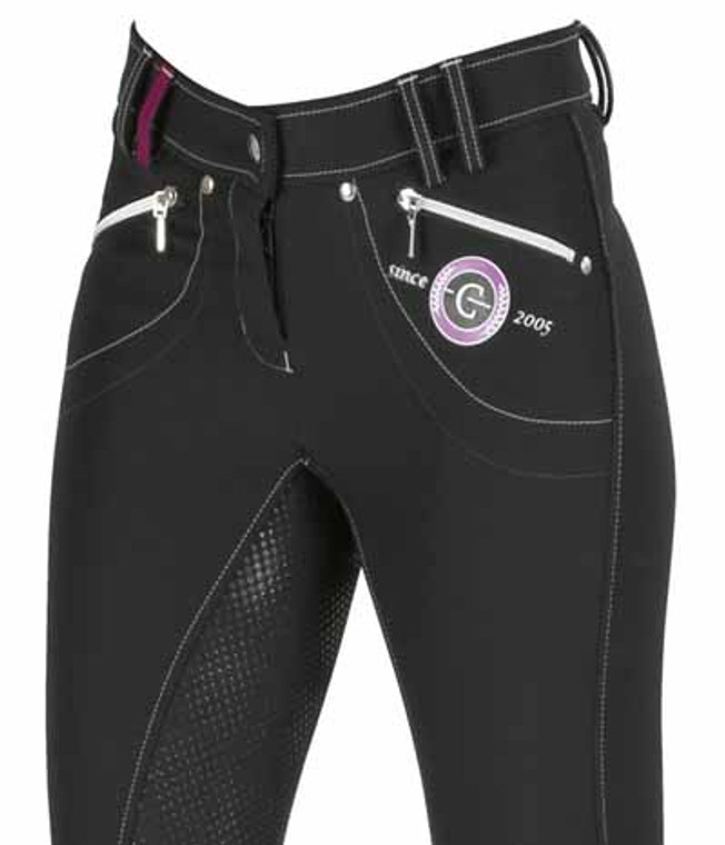 Covalliero Ancelle Black Breeches  Winter Sticky Bum 