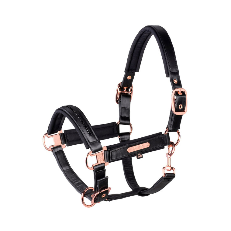 Eskadron Soft Slate Double Crystal Headcollar Black