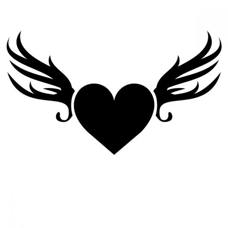 Glamourati Heart Wing Stencil