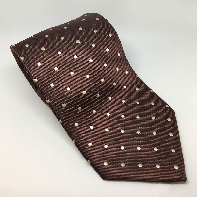 Equetech Polka Dot Show Tie Brown/Cream