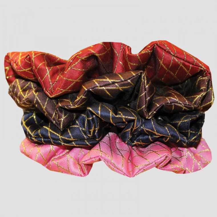Equetech Solitaire Scrunchie Brown/Gold