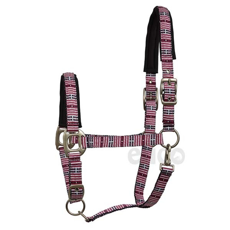 Elico Cheadle Neoprene Padded Headcollar Pink/White