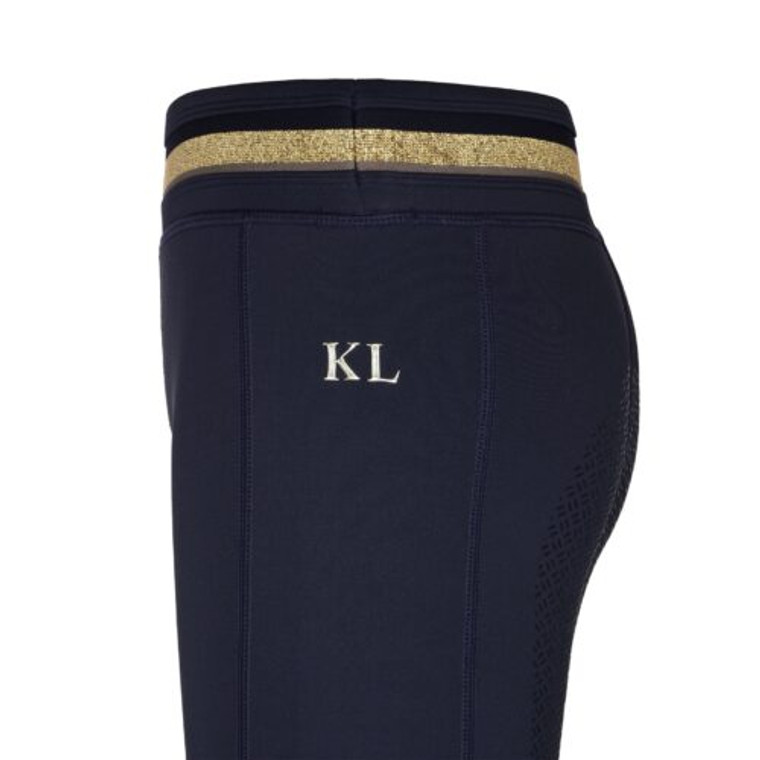 Kingsland Kattie W F-Tec4 F-Grip Riding Tights Navy/Gold Sparkle