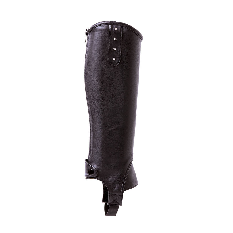 Mark Todd Synthetic Diamante Junior Childs Half Chaps Black