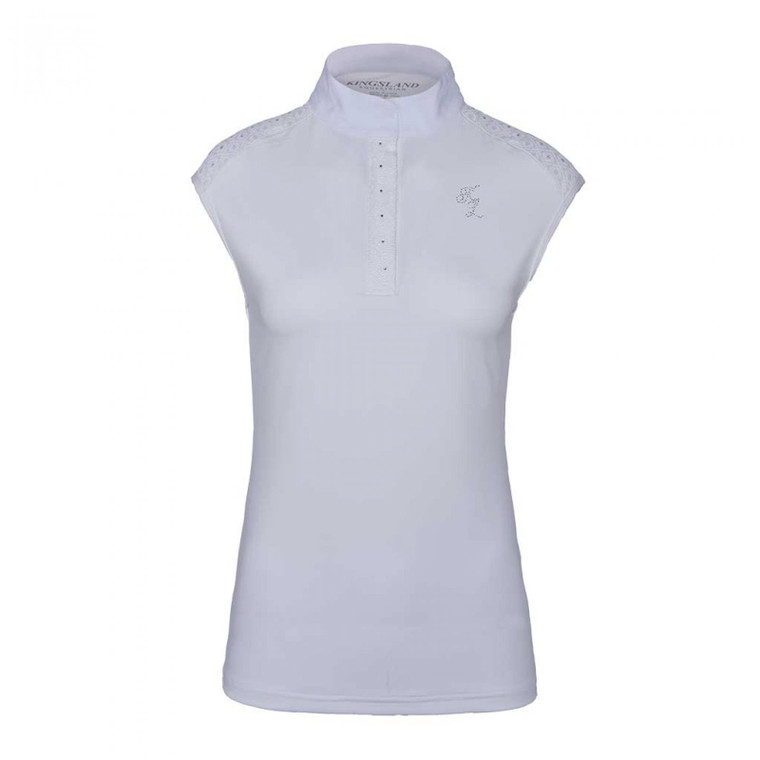 Kingsland Olivetta White Sleeveless Show Shirt Top