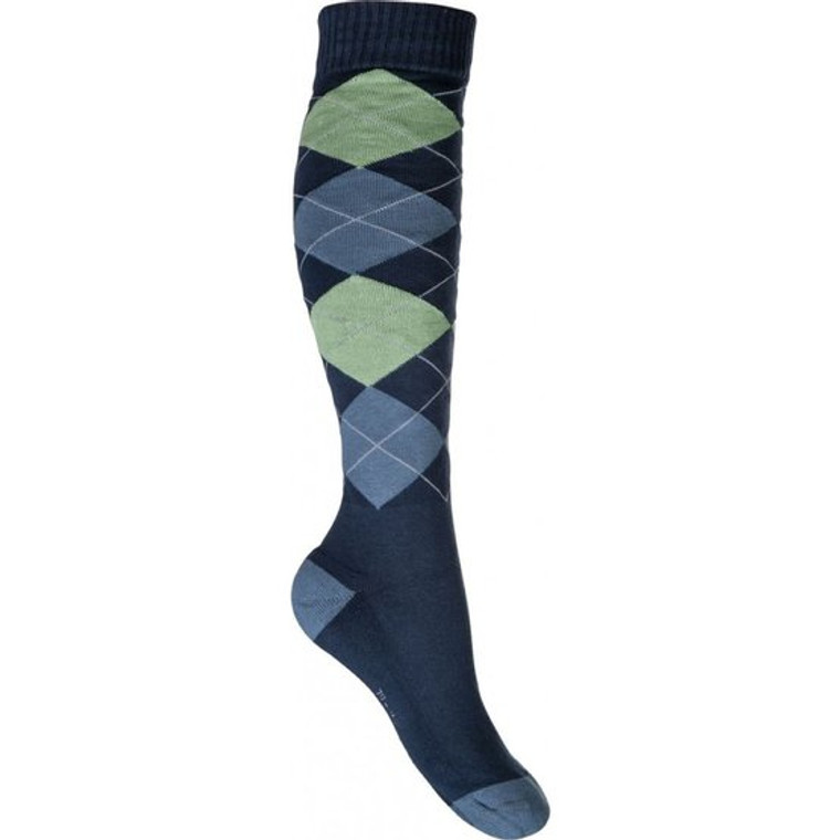 HKM Karoo Warming Up Socks Denim Blue Check