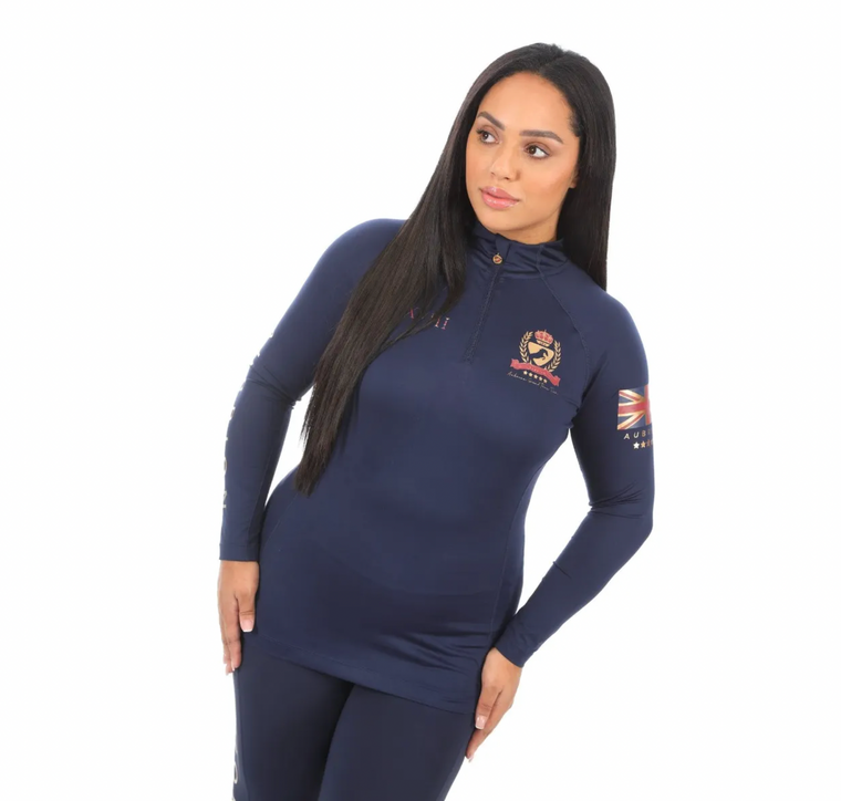 Shires Aubrion Team Base Layer Top Navy