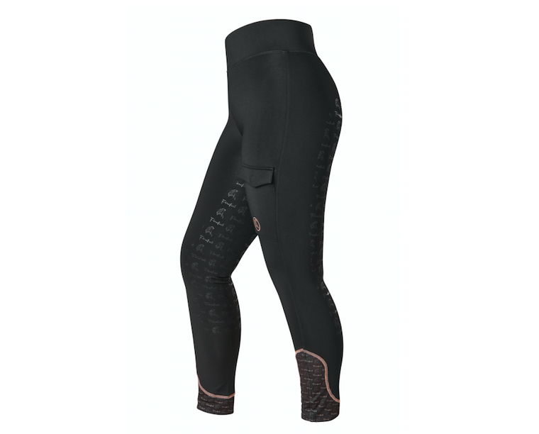 Firefoot Ripon Sticky Bum Childs Breeches Black/Rosegold 