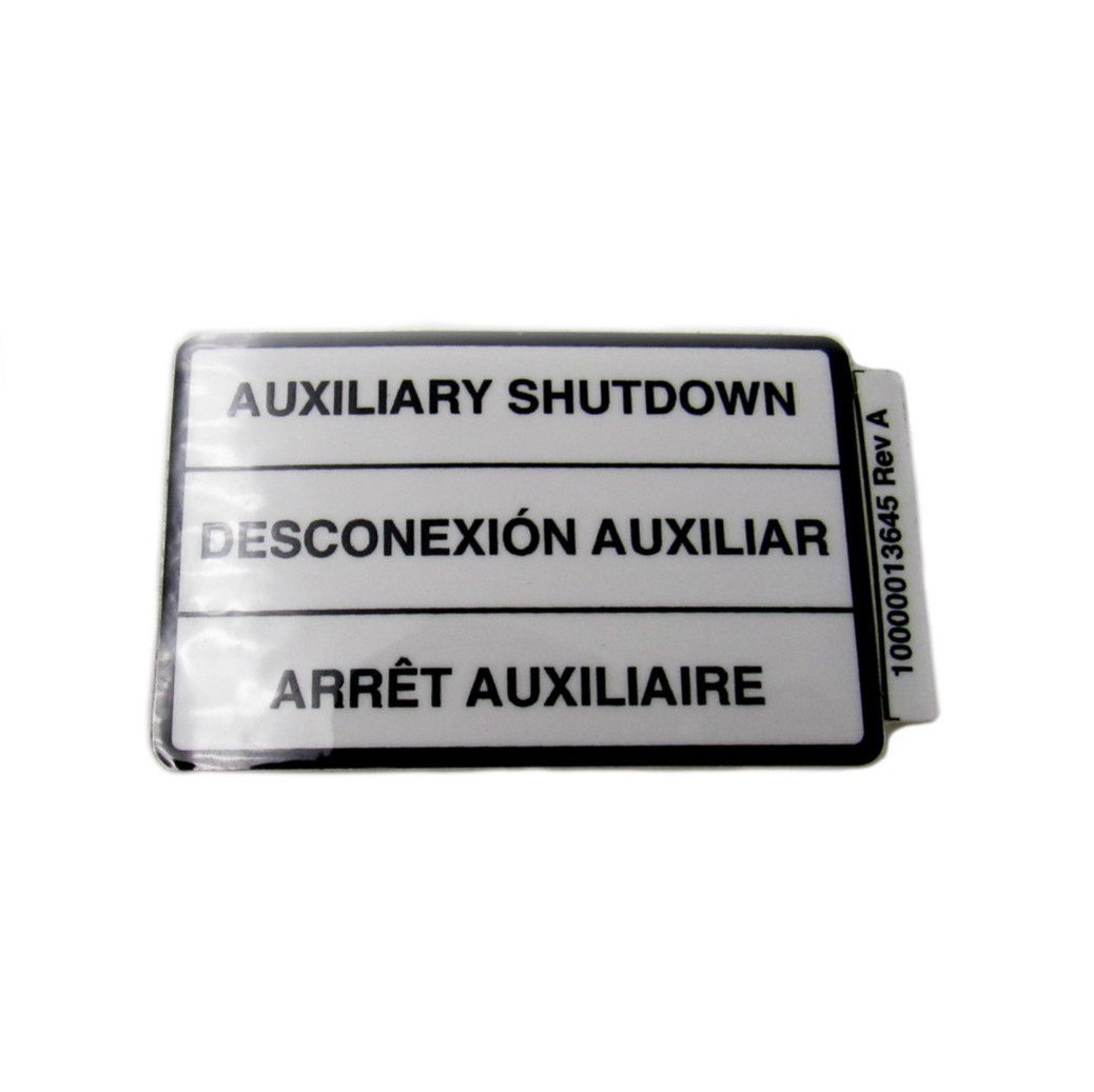 Generac Decal Aux Shutdown 10000013645