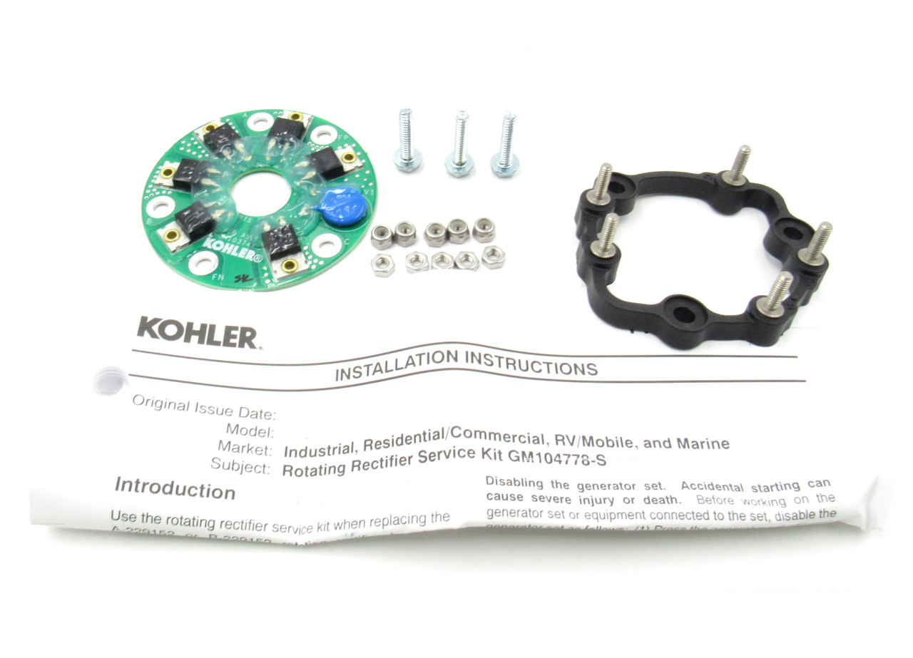 Kohler Service Kit, Rotating Diode Board GM104778-S