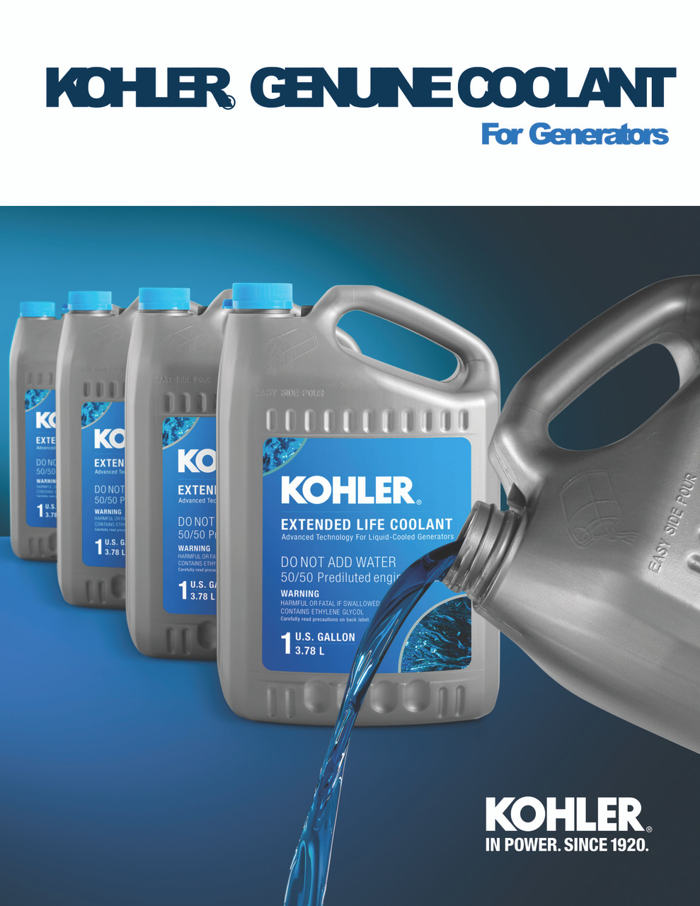 Kohler Coolant, 50/50 Blend EG Gal. (case of 4) GM109949