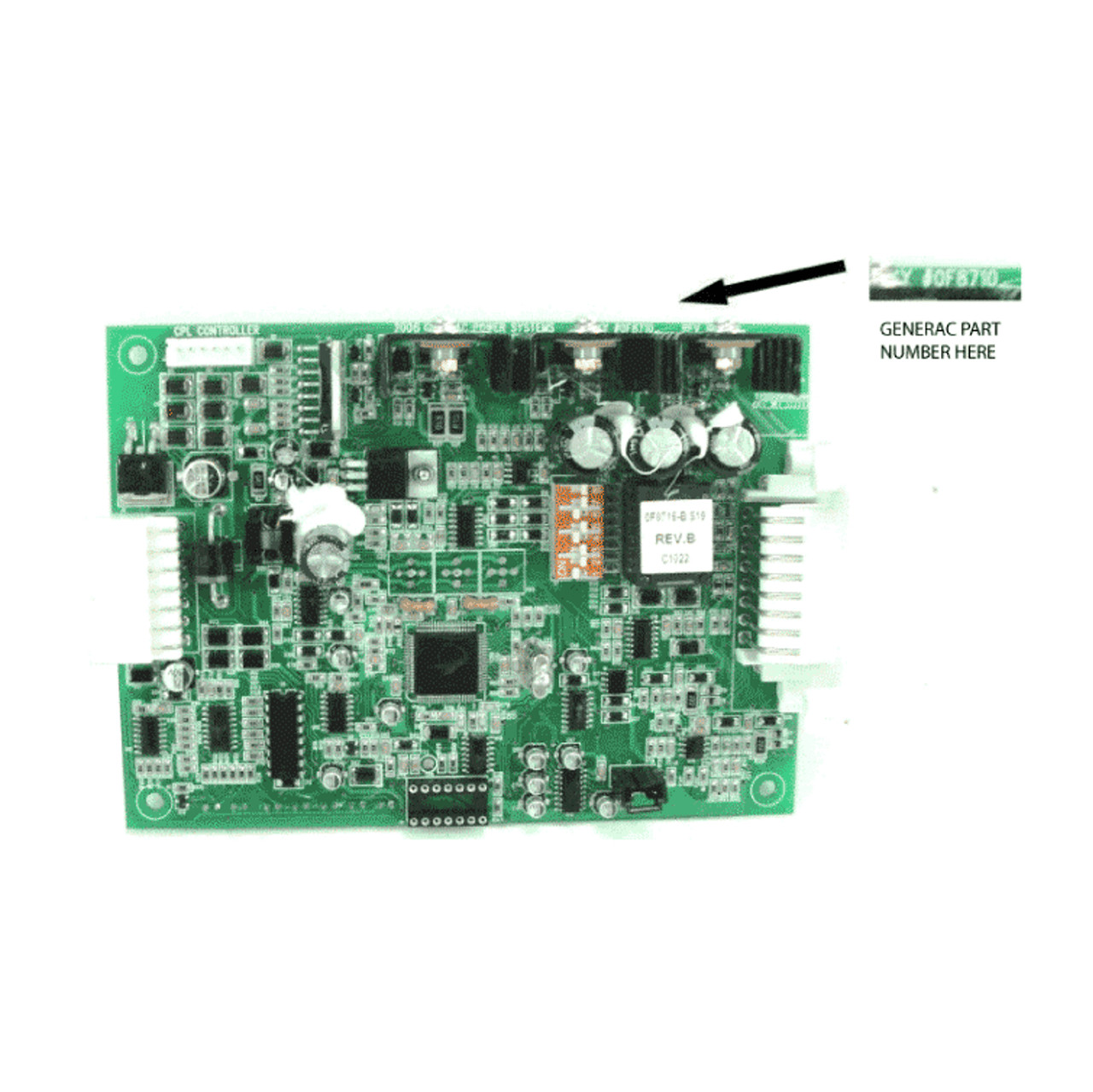 Generac Controller Panel Assembly PCB 3600 Rpm 0F8710BSRV