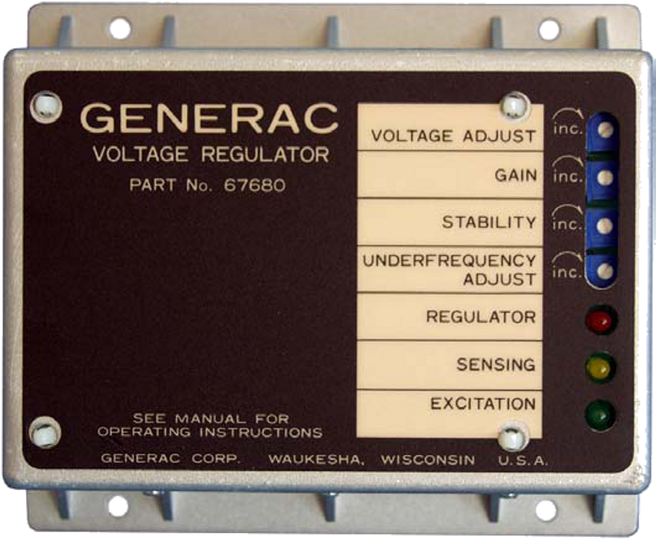 GENERACF ASSY VOLTAGE REGULATOR 60HZ (G067680) G06768000SRV