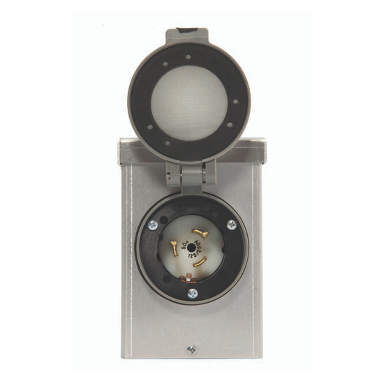 Generac 50 Amp Aluminum Power Inlet Box With Flip Lid 6347