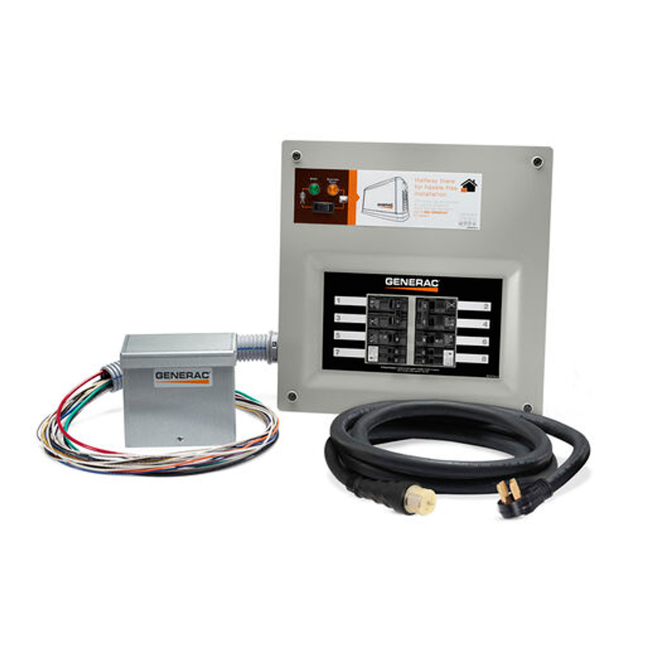 Generac 50 Amp HomeLink MTS Kit (alum PIB), 10-16 circuits, flush or surface mount, NEMA 1 9855