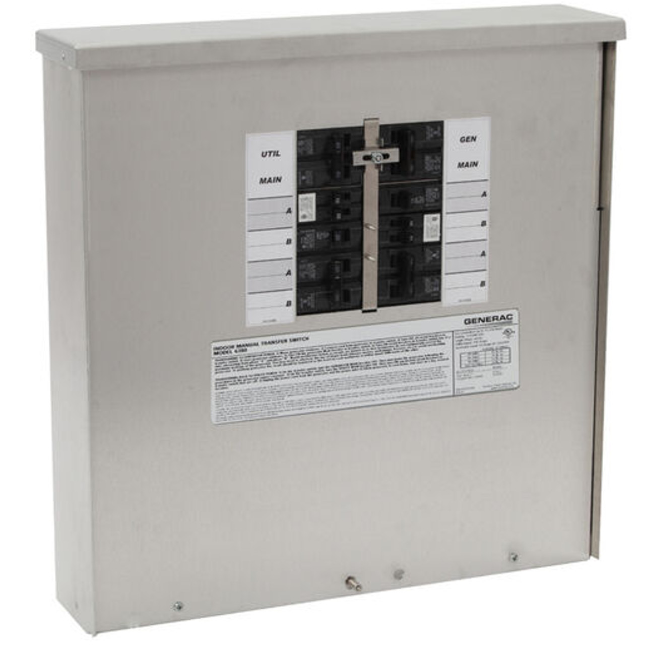 Generac 200 Amp Service Entrance Rated NEMA 3R - 30 Amp Inlet Manual Transfer Switch 6382
