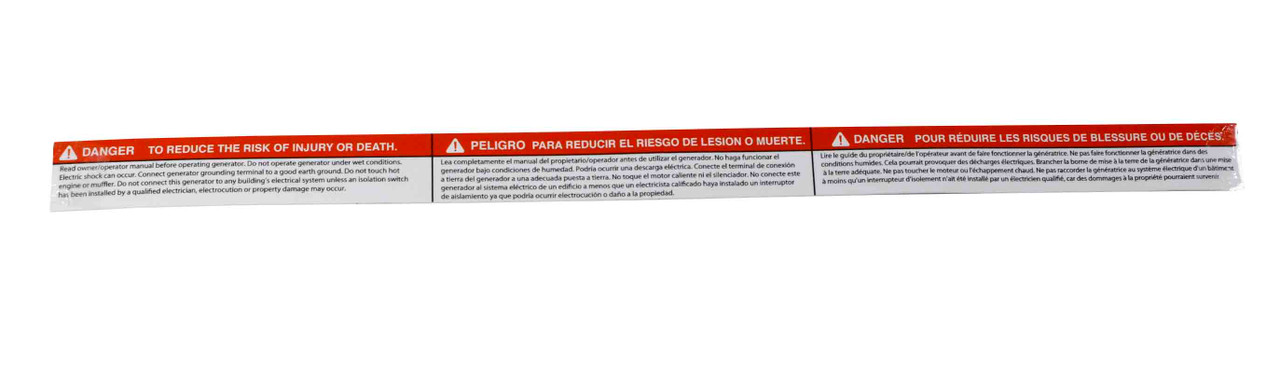 DECAL,WARNING INFO 3L PORTABLE  0H0175