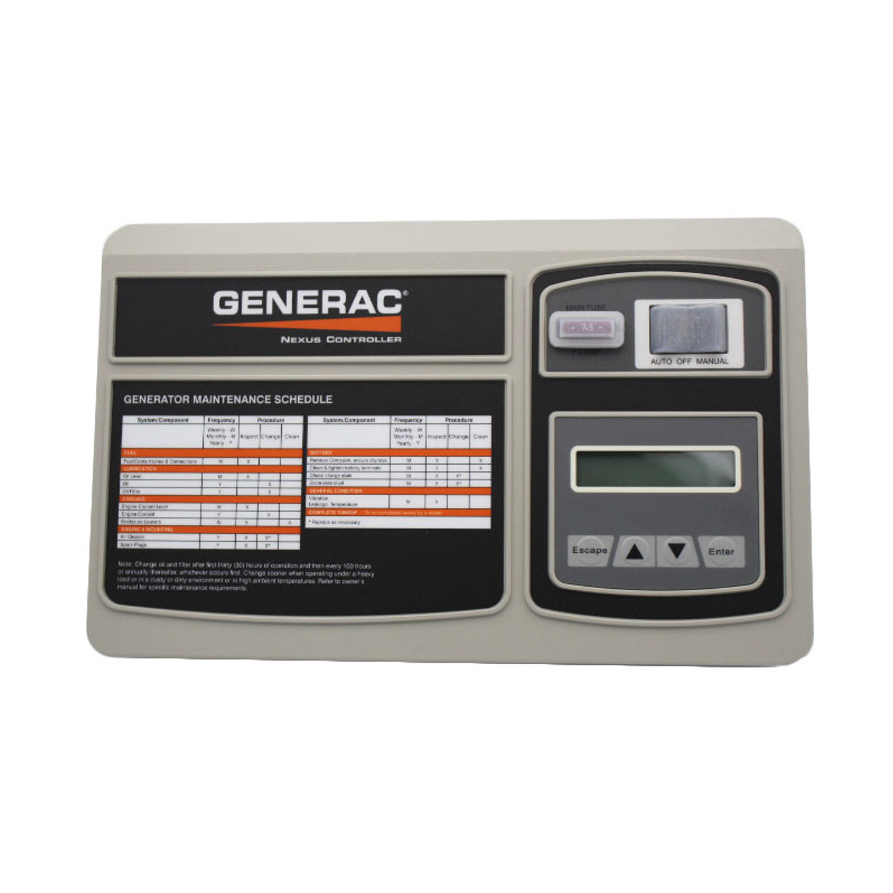 Generac Nexus Control 2010 Control Panel Programmed 0H7668DSRV