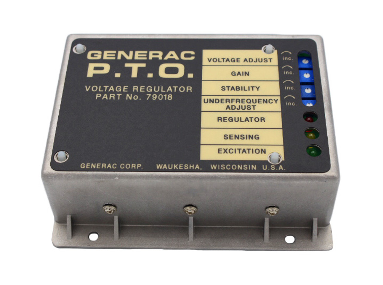 GENERAC, VOLTAGE REGULATOR V/F PTO, *G079018, 0790180SRV