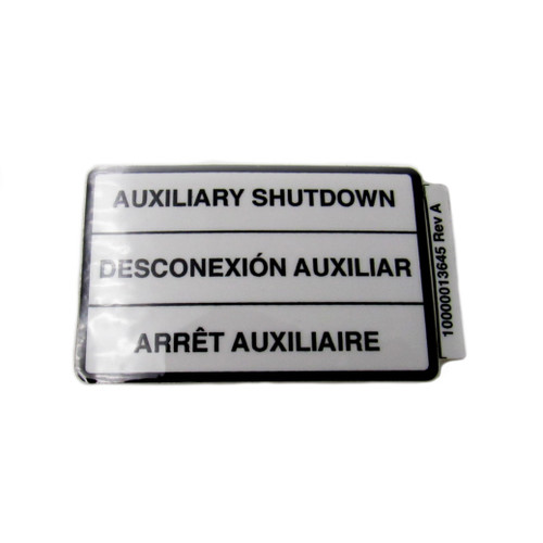 Generac Decal Aux Shutdown 10000013645