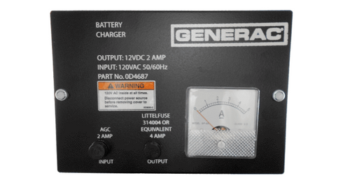 GENERAC ASSY BATT CHARGER 12V 2A UL (0D4687)