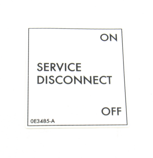 Generac Decal,Service Disconnect 0E3485