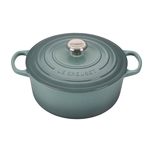 5.5qt Signature Cast Iron Round Dutch Oven Sea Salt