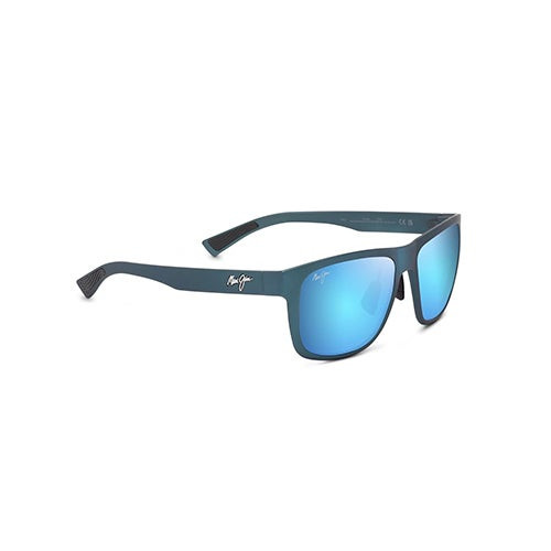Puakea Polarized Sunglasses Teal-Blue Frame Blue Hawaii Lens