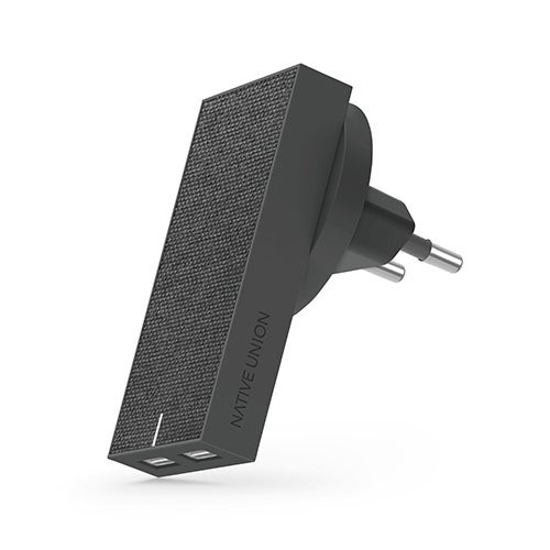Smart Charger International Slate - 2 Port