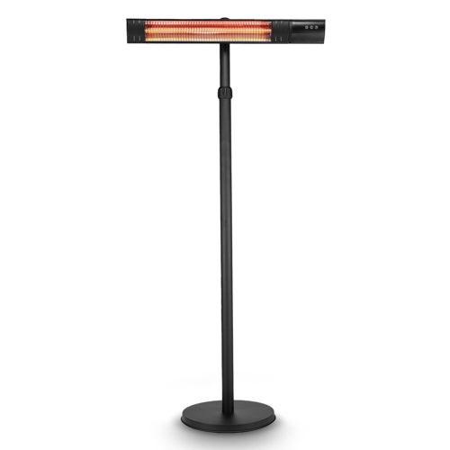 Black Powder Coated Steel Pole Mounted Infrared Patio Heater Black Powder Coated Steel Pole Mounted Infrared Patio Heater