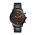 Men's Neutra Chronograph Black Ion-Plated Stainless Steel Watch, Brown Dial