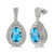 Blue Topaz & Diamond Earrings Blue Topaz & Diamond Earrings