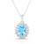 Blue & White Topaz Pendant Necklace Blue & White Topaz Pendant Necklace