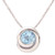 Silver Swirl Blue Topaz Necklace Silver Swirl Blue Topaz Necklace