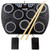 Tabletop 7 Pad Electronic MIDI Bluetooth Drum Kit w/ Built-in Speakers