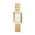 Ladies' Raquel Gold-Tone Stainless Steel Watch, White Dial
