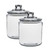 Set of 2 Heritage Hill 1/2 Gallon Glass Jars w/ Lids
