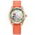 Ladies' Gardening Minnie Eco-Drive Coral Leather Strap Watch, Silver Dial Ladies' Gardening Minnie Eco-Drive Coral Leather Strap Watch, Silver Dial