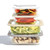 8pc Signature Glass Food Storage Set White Stone