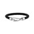 Marine Star Black Nautical Braided Bracelet Medium 8" - 8.5"