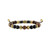 Classic Black Onyx & Pyrite Bolo Bracelet w/ Gold-Tone Beads