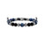 Classic Rare Blue Tigers Eye & Black Onyx Bolo Bracelet w/ Silver-Tone Beads