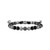 Classic Black Onyx & Hematite Spheres Bolo Bracelet w/ Lava Beads