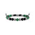 Classic Green Malachite & Black Onyx Bolo Bracelet w/ Lava Beads