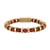 Marine Star Gold-Tone Stainless Steel & Red Jasper Beaded Bracelet 8"