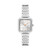 Ladies Leila Silver-Tone Stainless Steel Square Watch Silver Dial Ladies Leila Silver-Tone Stainless Steel Square Watch Silver Dial