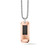 Latin GRAMMY Rose Gold & Carbon Fiber Dog Tag Necklace Latin GRAMMY Rose Gold & Carbon Fiber Dog Tag Necklace