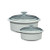 4pc Ceramic Stoneware Casserole Baking Set White