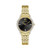 Ladies Black Tie Diamond & Gold-Tone Stainless Steel Watch Black Dial