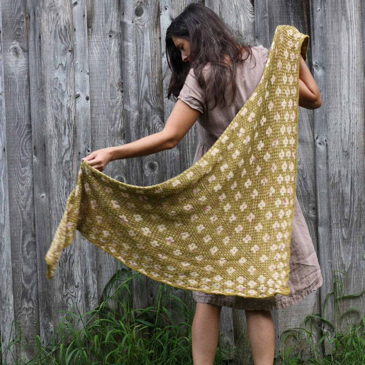 Pressed Flowers Shawl